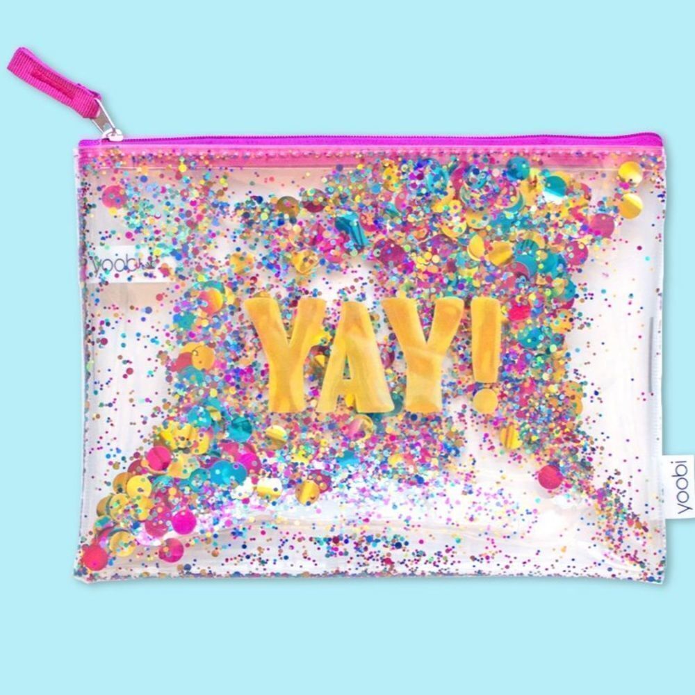 Yoobi YAY MULTICOLOR CONFETTI PENCIL CASE